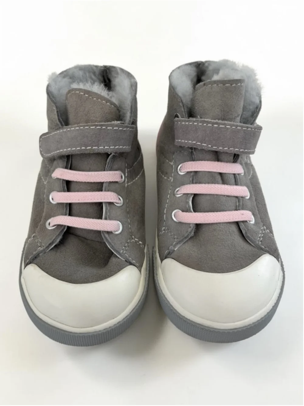 See Kai Run Devon Shearling Lined Winter Sneakers Gray Pink Toddler 9
